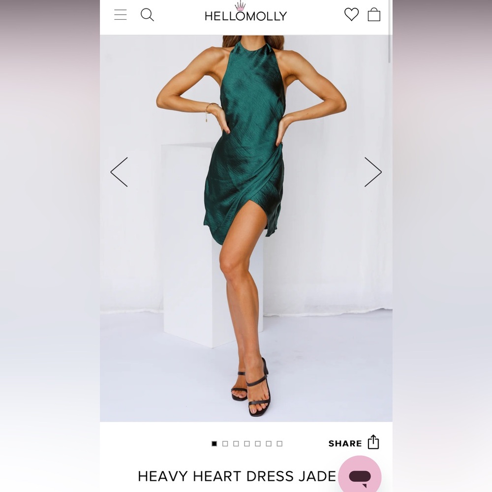 Hello Molly Heavy Heart dress - size medium color sage green